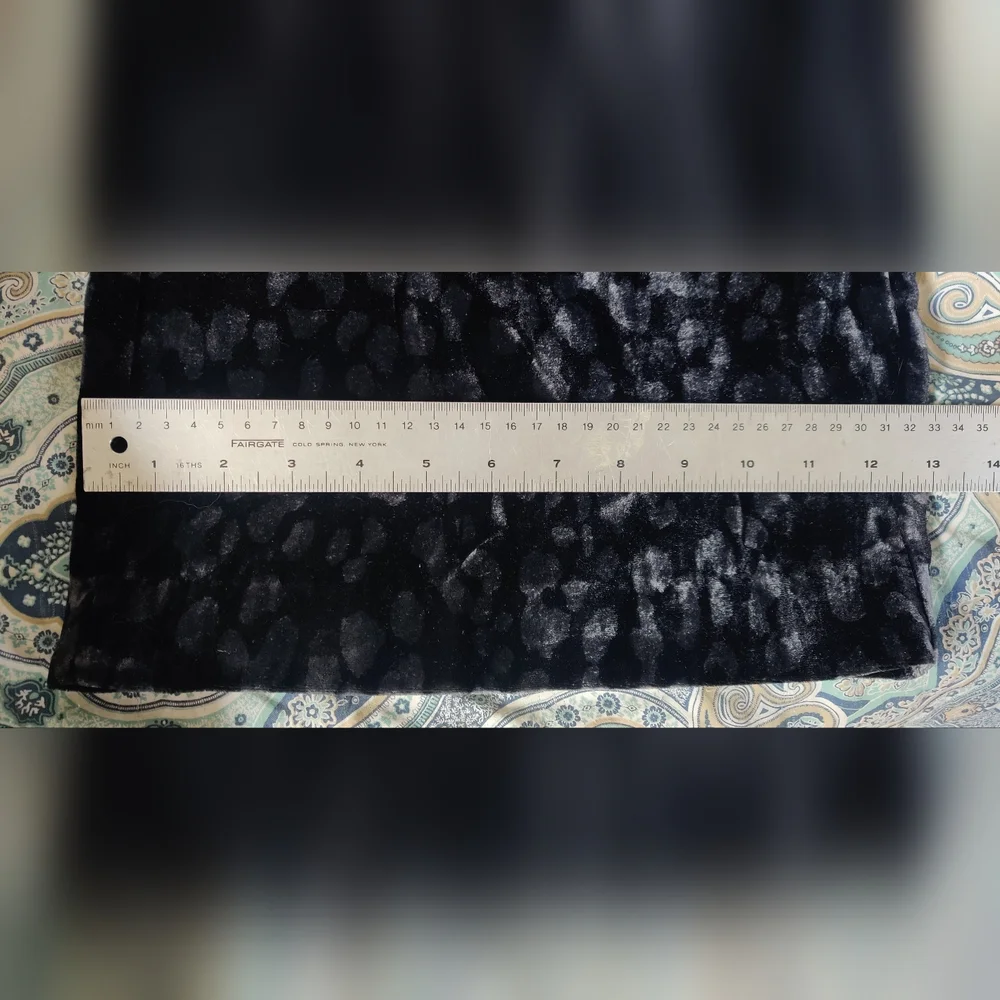 Zara Black Textured Velvet Pants - Picture 5 of 16